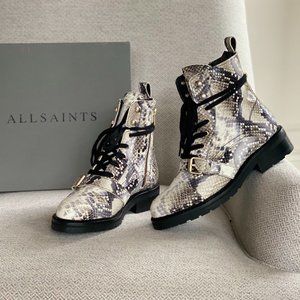 AllSaints Donita Printed Leather Boots